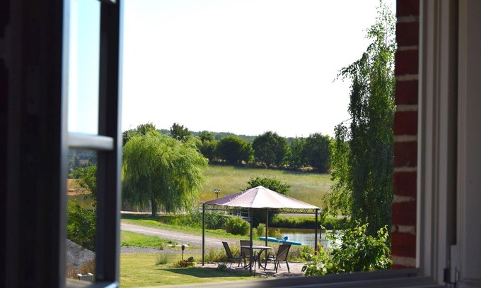 Kabelhorst Apartment | Idyllic Getaway: Poolside Retreat in Nature's Embrace