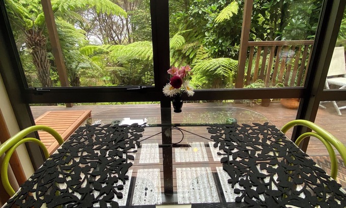 Raglan Apartment | Scenic Town Escape with Breathtaking Bush & Water Views