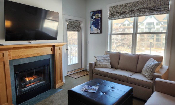Stratton Mountain Condo | Tranquil Village Retreat with Pool, Hot Tub & Sauna