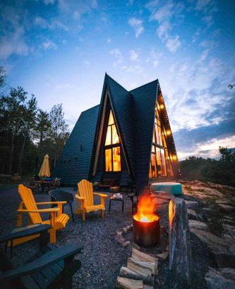 Alban Ski Chalet | AAT - Timber A-Frame Cabin on French River