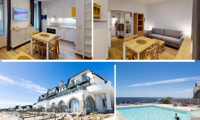 Batz-sur-Mer Apartment | Direct Beach Access & Pool - Perfect for Family Getaways