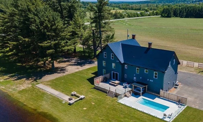 Cookshire-Eaton Ski Chalet | Riverside Retreat with Spa and Inground Pool at Domaine du Bassin