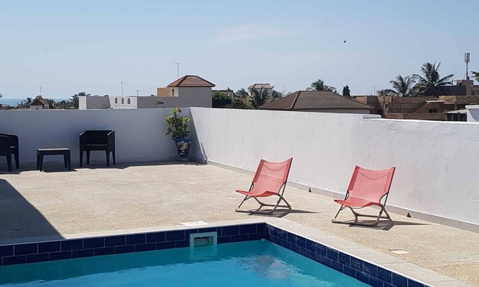 Mbour Apartment | Prime Location with Rooftop Pool and Ocean Views