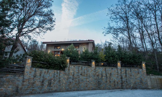 Aetia House | Discover Acorn's Houses: Cozy Stay with Hot Tub Access