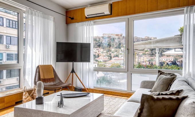 Thissio Apartment | Explore Acropolis with Breathtaking Views and Top Amenities