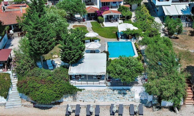 Elia Apartment | Elegant Acrotel Athena Villa: Ocean View & Spa Retreat