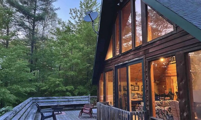 Wevertown House | Pet-Friendly Family Retreat Cabin with Gorgeous Gore Mt Views