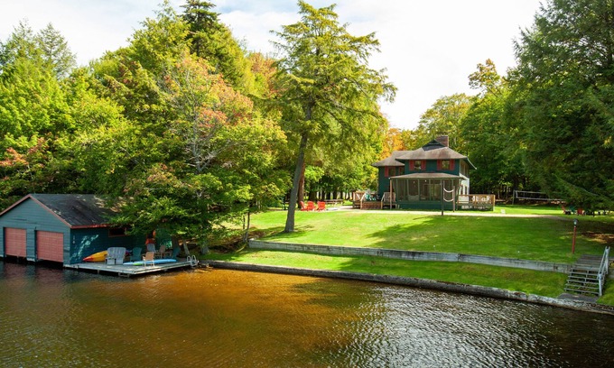 Old Forge House | Waterfront Retreat: 6 BR with Tennis & Dock, Rated 9.8