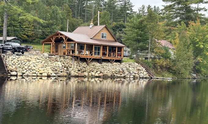 Wells House | Adirondack lakeside 4 season home on Lake Algonquin with new hot tub
