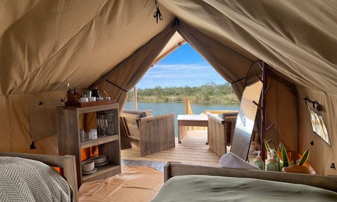 Port Isabel Cabin | Adventure Glamping: Safari Tent Near SpaceX