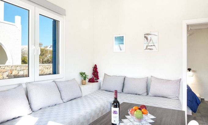 Perissa Apartment | Beachside Aegean Blue Santorini Perissa II with Ocean Views