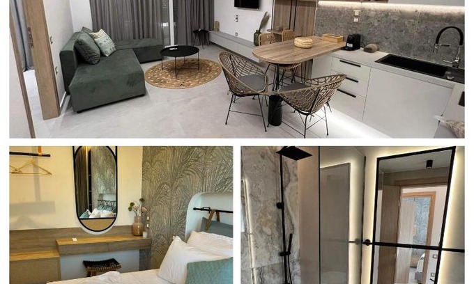 Makry Gialos Apartment | Highly Rated Aelia Apartments with Breakfast & Accessibility