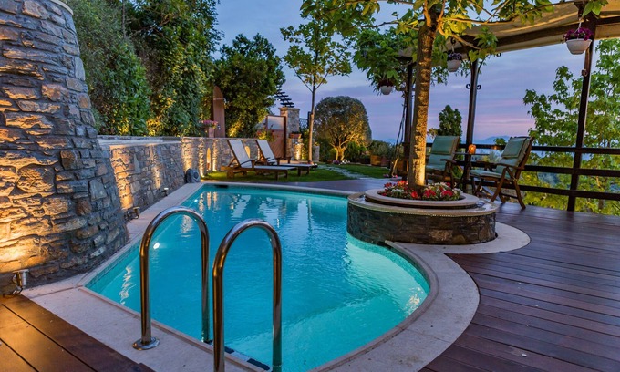 Milies Villa | Aenaon Residence: Private Pool & Panoramic Ocean Views