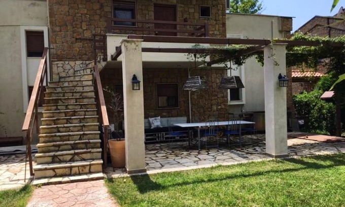 Porto Carras House | Oceanfront Aestas: Rated 9/10 with Family-Friendly Amenities