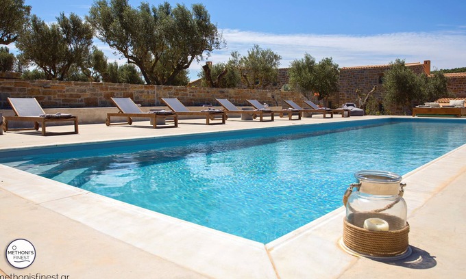Pylos-Nestoras Villa | Idyllic Afentiko Pigadi Villa with Pool & Garden Views