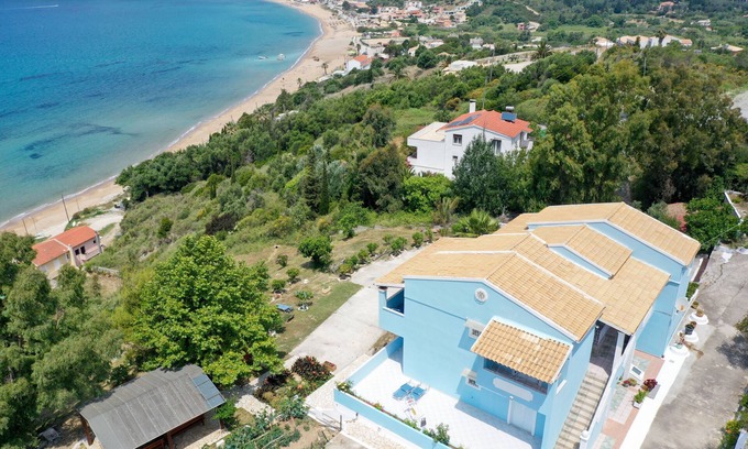 Agios Georgios Pagon Apartment | Charming Corfu Apartment Steps from the Beach and Pet Friendly