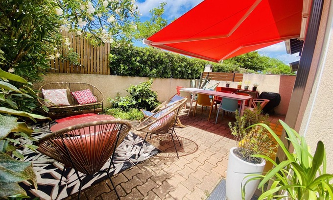 Biscarrosse Plage Apartment | Inviting Pavilion for 4-6 Guests Near the Beach with Ocean View