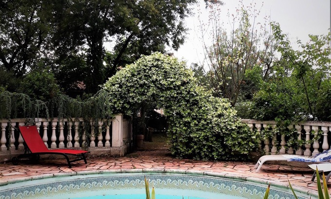 Bagnols-en-Foret Apartment | Beautiful Studio with Pool and Kitchen in Scenic Garden