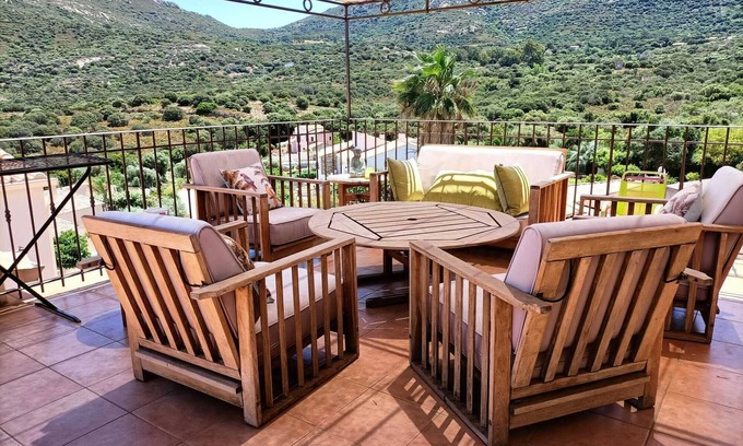 Marine de Saint Ambroggio House | Spacious Sea View Apartment with Pool for 8 Guests