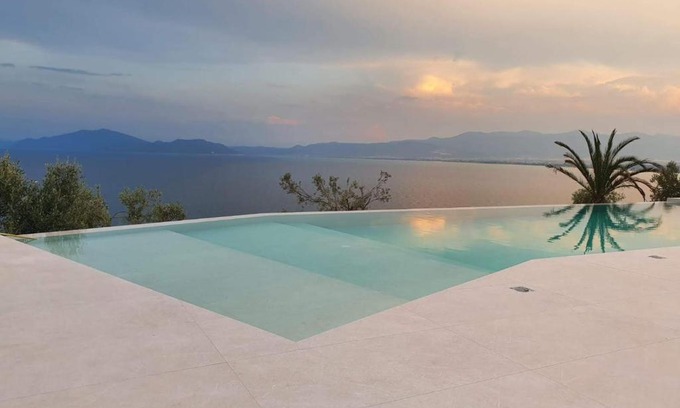 Nea Anchialos Villa | Relax at Alba Ocean View Residence with Pool & Pet-Friendly Options