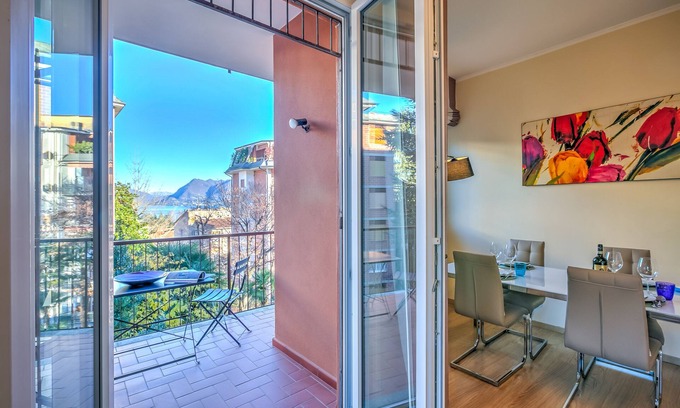 Carciano Apartment | Elegant Alelù: Chic Lakeside Retreat in Stresa, Italy