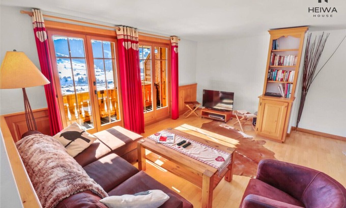 Chateau-d'Oex Apartment | Inviting Family-Friendly Accommodation with Essential Amenities