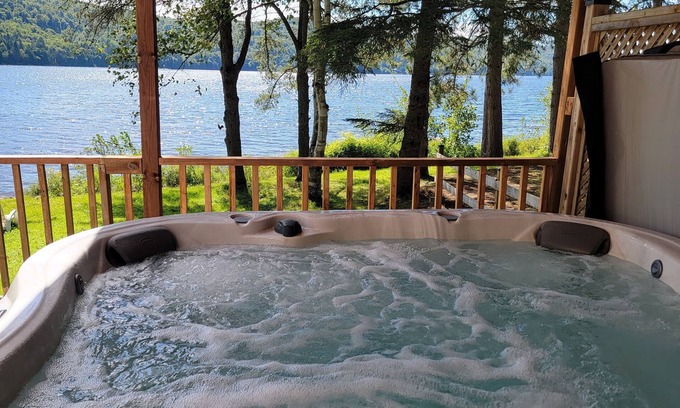 Riviere-Rouge House | Intimate Alison Getaway with Private Hot Tub & Ocean View