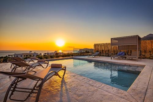 Falassarna Villa | Elegant Alki Villas: Oceanfront Retreat with Pool Access