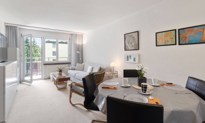 Davos-Platz Apartment | Exceptional Allod Park Haus B 202 with Lake View & Spa