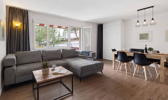 Davos-Platz Apartment | Inviting Allod Park Haus C 105 with Lake View & Spa