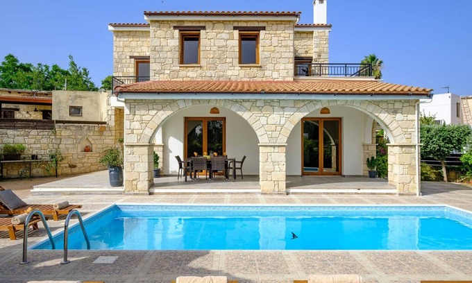 Simou House | Discover Almond Grove Villa: Ocean View & Private Pool