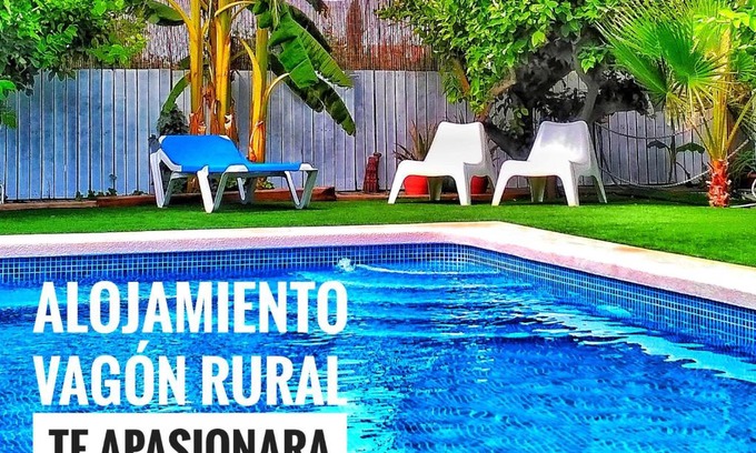 Guadalupe Apartment | Charming Alojamiento Vagón Rural with Pool & Ocean View