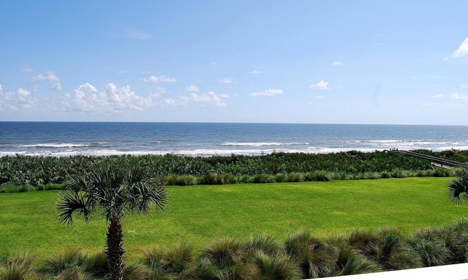 Palm Coast Condo | Beachfront Oasis: 3BR/3BA with Ocean Views & Spa Amenities