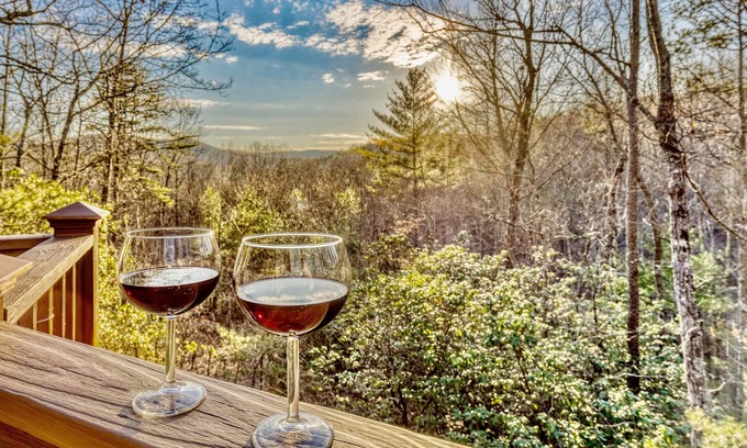 Blue Ridge House | Mountain View Retreat with Hot Tub and Cozy Fire Pit
