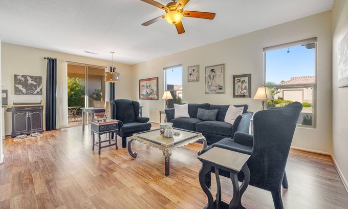 Sun City Grand Desert Oasis House | Inviting Home with Golf Access, Patio & Family Amenities