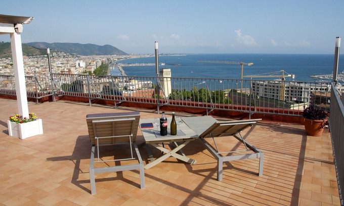 Historical Downtown Salerno Apartment | Prime Penthouse in Salerno - Steps to Beaches & Nightlife