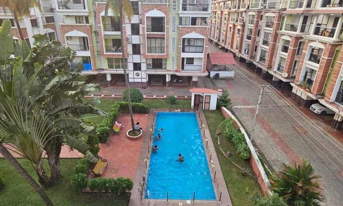 Candolim Apartment | Inviting Pool View 1BHK Apartment in Candolim, Goa