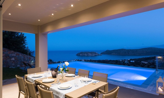 Kounelion Villa | Spectacular Sea View Villa Overlooking Spinalonga Island