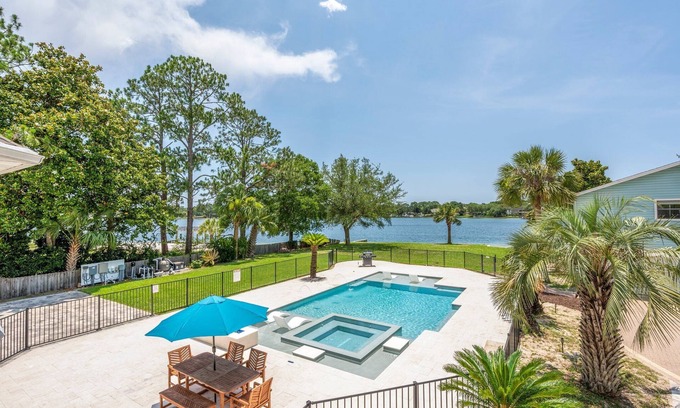 Fort Walton Beach House | Exceptional Waterfront Manor with Heated Pool & Private Beach