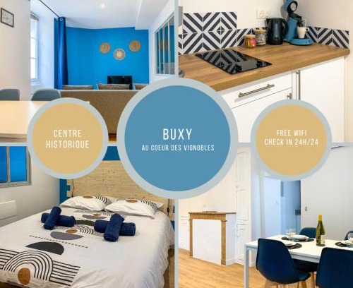 Buxy Apartment | Cozy Ambiance: Pet-Friendly Retreat with Family Dining