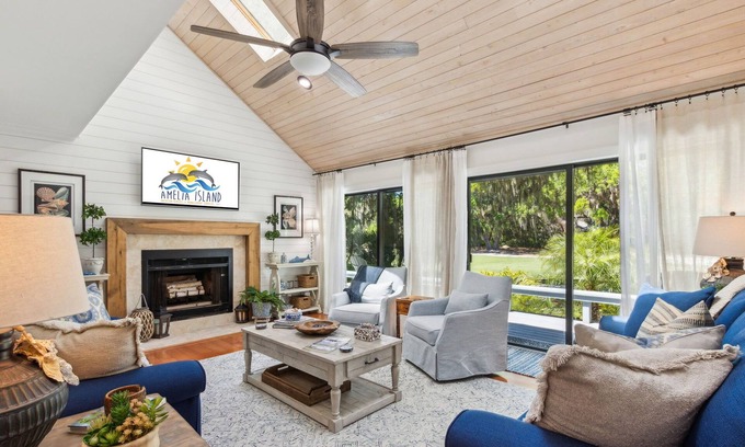 Fernandina Beach House | AMELIA ISLAND OMNI RESORT MONTHLY RENTAL BEACH, 3BR 3BTH GOLF COURSE VIEWS PET