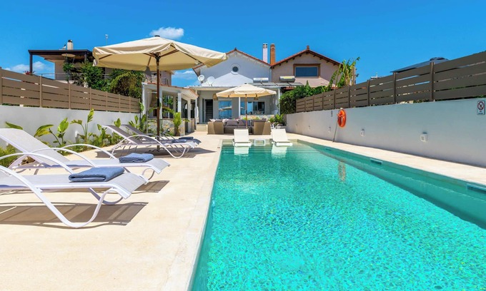 Lardos Villa | Beachfront Ammos Beach House in Lardos with Pool & Views