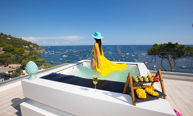 Marina del Cantone Villa | Villa Neranyum: Private Pool, Sea View & Spa Retreat