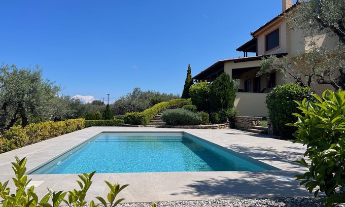 Egira Villa | Inviting Ampelos Hillside Villa with Pool & Ocean View