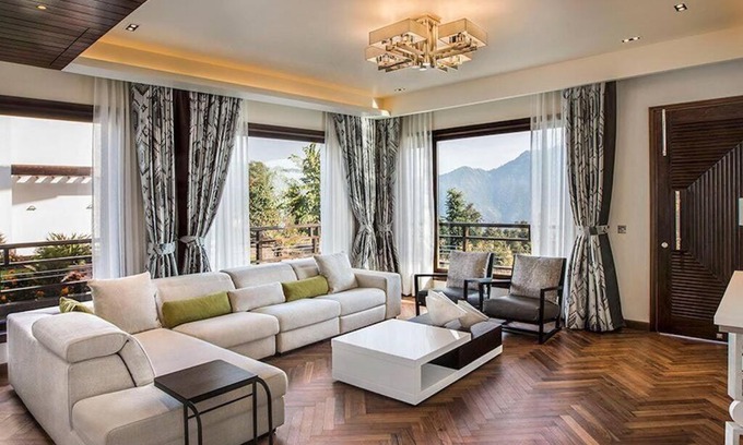 Haridwar Villa | Indulgent Pushp Villa with Pool Overlooking the Ganges