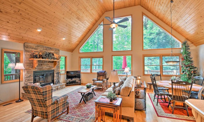 Andrews Cabin | Andrews Cabin: Game Room, Deck & Fire Pit Await You