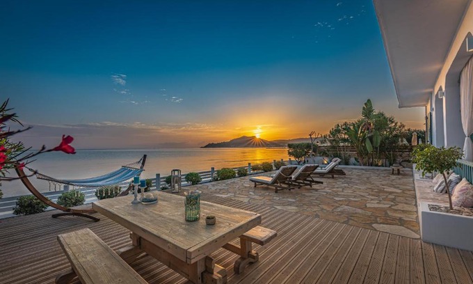 Alykes Villa | Exceptional Anemos Beach House with Oceanfront Views