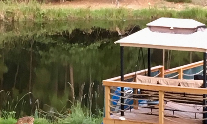 La Grange Cabin | Explore Angeltom Cabin & RV: Relax with Jacuzzi & Treehouse