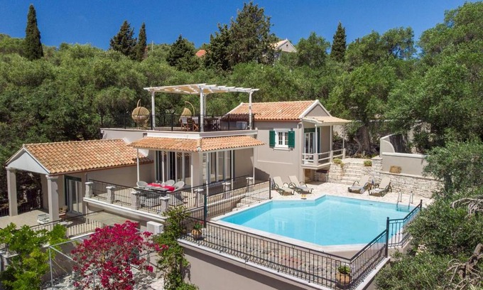 Koutsi Villa | Relax at Angouletta Villa with Oceanfront Views & Pool