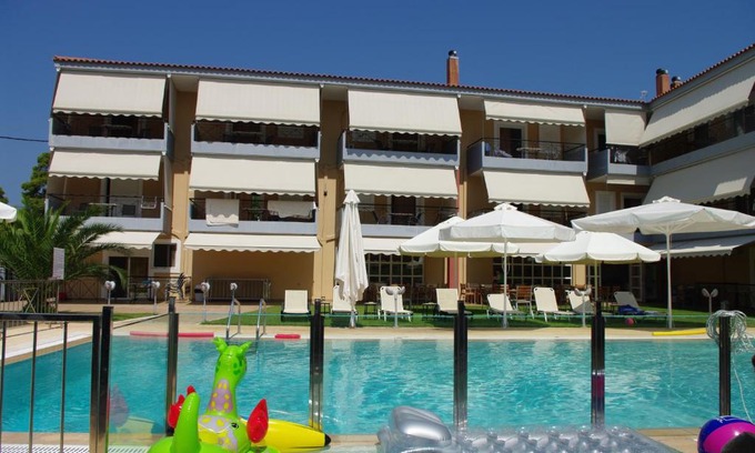 Pefki Apartment | Discover Anna's Studios: Pet-Friendly Stay with Pool Access